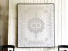 A Large 19th C French White on White Embroidery in Contemporary Frame