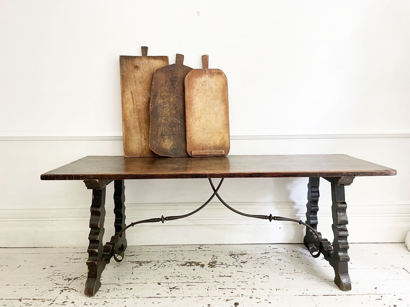 Three Large Antique French Chopping Boards - Sold Separately