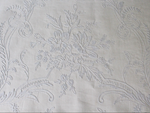 Bolsters - Antique French Cornely Embroidery on Linen Bolster by Charlotte Casadéjus