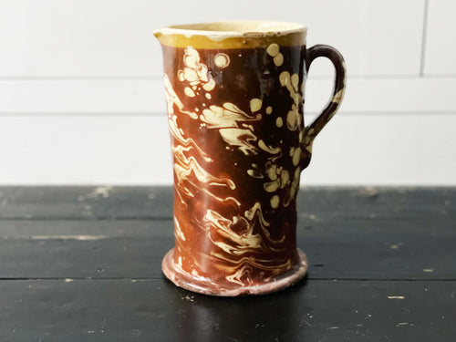 Late 19th C Southern Italian Glazed Ceramic Jug 1