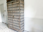 A Large 19th Century Italian Geometric Painted Black & White Armoire