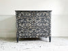 A 19th Century Italian Ornately Painted Black & Off White Commode