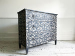 A 19th Century Italian Ornately Painted Black & Off White Commode