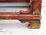 A 19th C Scarlet Japaned Sgrafitto Venetian Sideboard