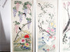 Colourful Antique Japanese Hand Painted Framed Silks - 5 Available