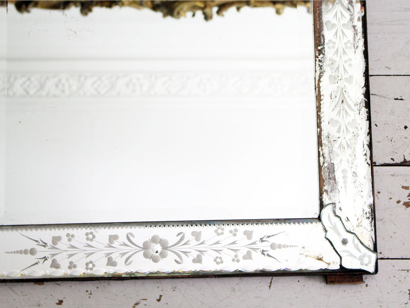 A 1930's Venetian Etched Mirror