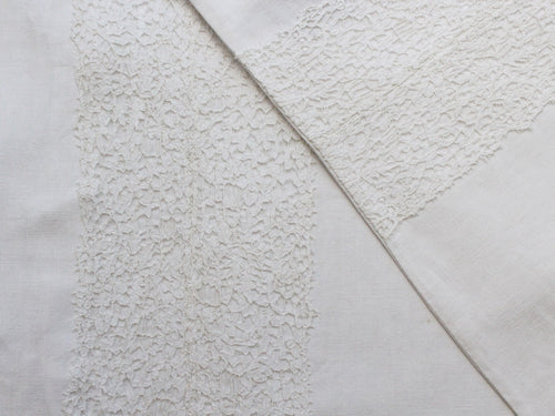 Small Bolster - Antique French Cutwork Lace on Linen P72
