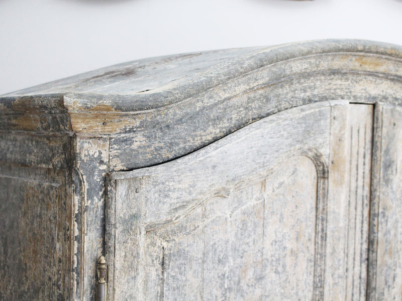 A Decorative 19th Century Blue Grey Painted French Armoire