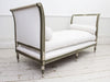 A French 19th Century Painted Grey Green Daybed
