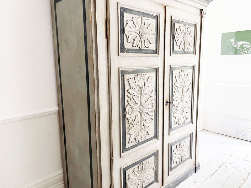 A 19th Century Painted & Carved Italian Armoire
