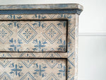 A 19th Century Italian Painted Blue & Off White Commode