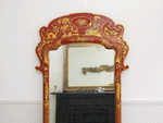 A 1920's Pierre Lottier Scarlet Chinoiserie Mirror