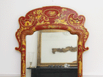 A 1920's Pierre Lottier Scarlet Chinoiserie Mirror