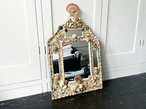 A 19th C French Shell Mirror