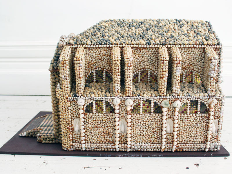 Extraordinary Folk Art Antique French Shell Palace Model