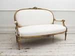 A Louis XVI Style 19th C French Silver Water Gilt Sofa