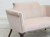 A Small Country House Sofa in the Queen Anne Style in Blush Velvet