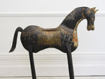 A Late 19th C Hispano Moresque Iron Painted Sculpture of a Horse