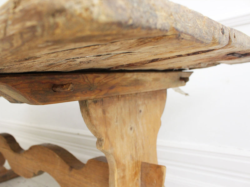 An 1800 Swedish Pine Trestle Dining Table