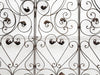 An Early 20th C Ornate Wrought Iron Three Sided Screen