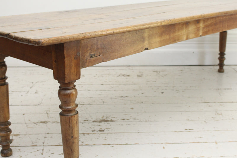 A Large 19th Century French Walnut Table from Bistrot