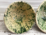 Two Large Decorative Italian Passata Pots with Green Decoration - Sold Separately