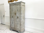 A 19th C Painted Florentine Armoire with Bird & Lion Decoration
