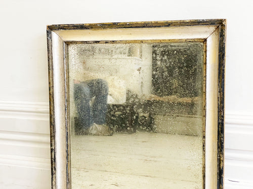 A 19th C French Small Silver Gilt Mirror with Original Mercury Plate - Antique Furniture uk - Decorative French Antiques - Streett Marburg