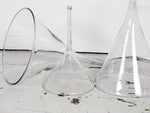 1950's glass laboratory funnels