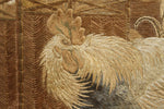 A Very Large Antique Japanese Hand Embroidery Depicting Birds and Animals