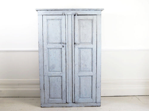 19th century French blue painted cupboard