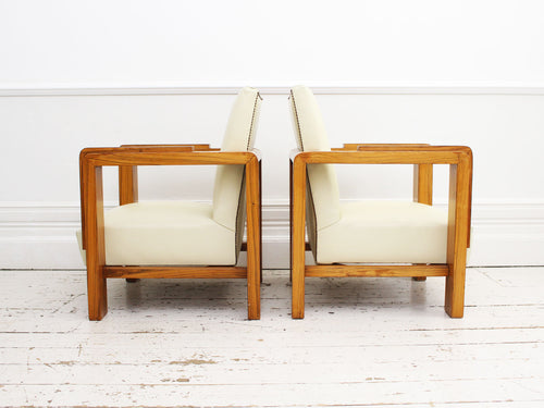 A Pair of Iconic Art Deco Armchairs by Lajos Kozma