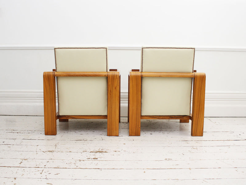 A Pair of Iconic Art Deco Armchairs by Lajos Kozma