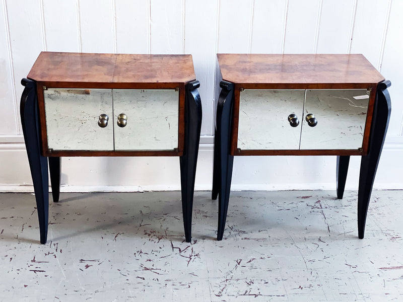 A Pair of 1930's French Art Deco Bedside Tables - Vintage Furniture London - Streett Marburg