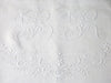 Antique French monogrammed large double linen sheet with initials 'BR'