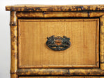 A late 19th C bamboo & wicker small chest of drawers