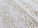 Bolsters - Antique French White on White Hand Appliquéd Embroidery on Linen Bolster P319