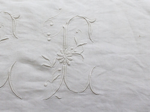 E Small Bolster - Antique French 'E' Monogram PR88