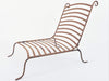 Two pairs of chic mid century low wrought iron lounge chairs