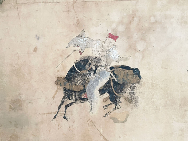 An Early 17th C Edo Period Four Fold Japanese Screen