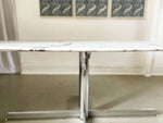 A Florence Knoll 1960's Oval Arabescato Marble Dining Table for Roche Bobois