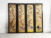 Two Framed Pairs of 19th C Chinoiserie Embroidery on Pale Yellow Silk