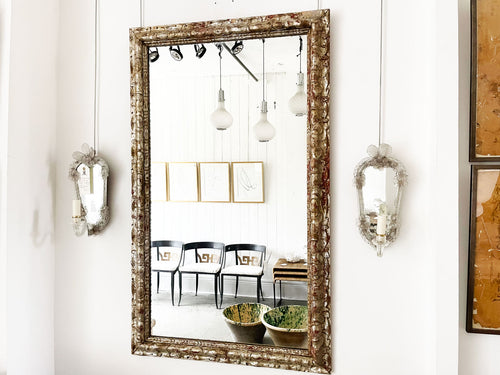 A 19th C Italian Silver Gilt Mirror with Original Mercury Plate - European Decorative Furniture uk - Antique Furniture UK - Streett Marburg