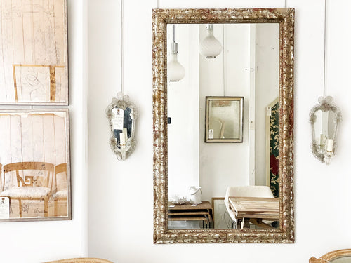 A 19th C Italian Silver Gilt Mirror with Original Mercury Plate - European Decorative Furniture uk - Antique Furniture UK - Streett Marburg