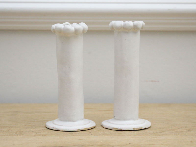 Kate Monckton Ball Ceramics - A Pair of Candlesticks