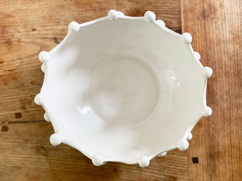 NEW STOCK Kate Monckton Fabulous White Ceramic Crown Bowl