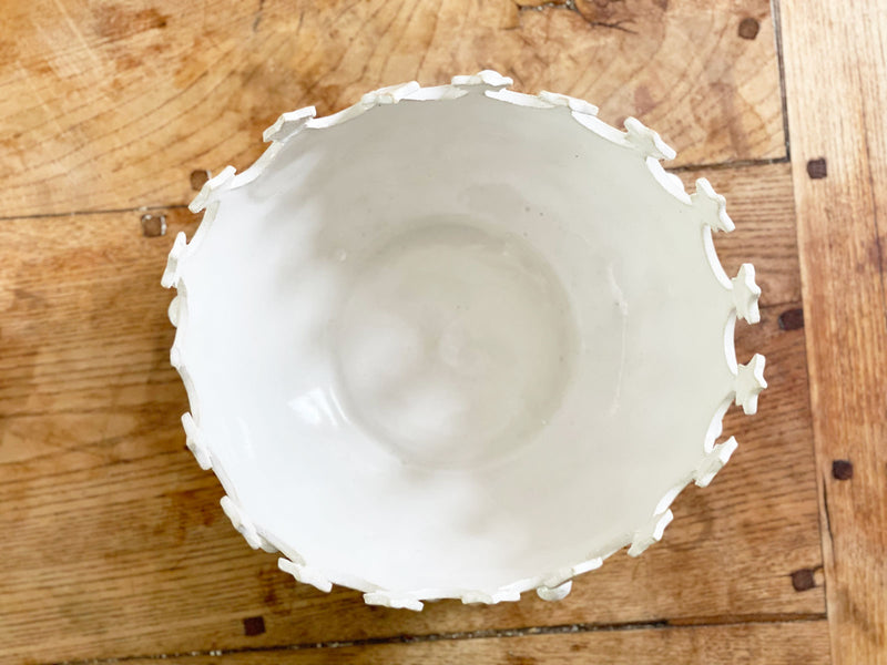 Kate Monckton Fabulous White Ceramic Crown Star Bowl