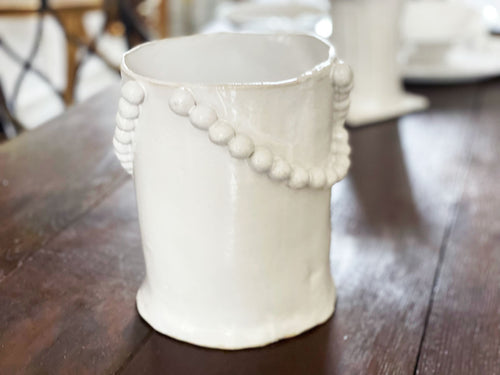 Kate Monckton White Ceramic Ball Vase