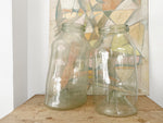 Two Large Antique Handblown Glass Jars