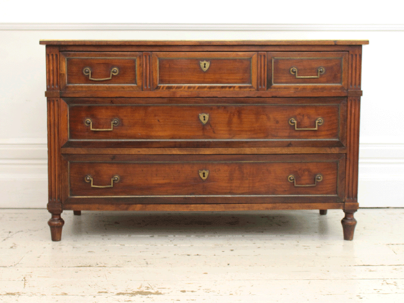 A Louis XVI Fruitwood & Brass Mounted French Commode of Beautiful Colour